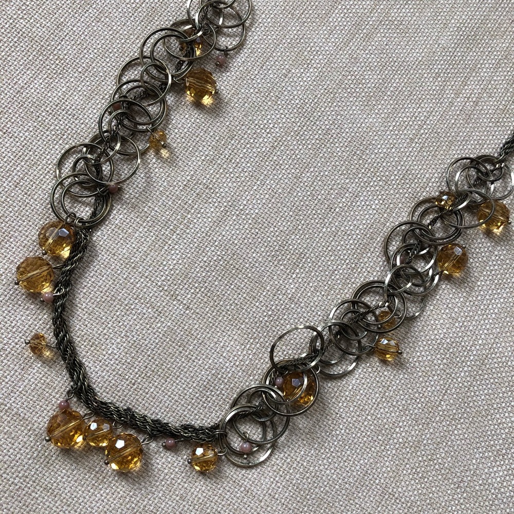 Talbots Hoop Rope & Bead Statement Necklace - Picture 3 of 11